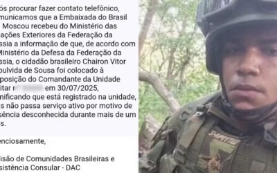 Brasileiro de 23 anos que sumiu após se alistar no exército da Rússia viu anúncio em rede social, diz família