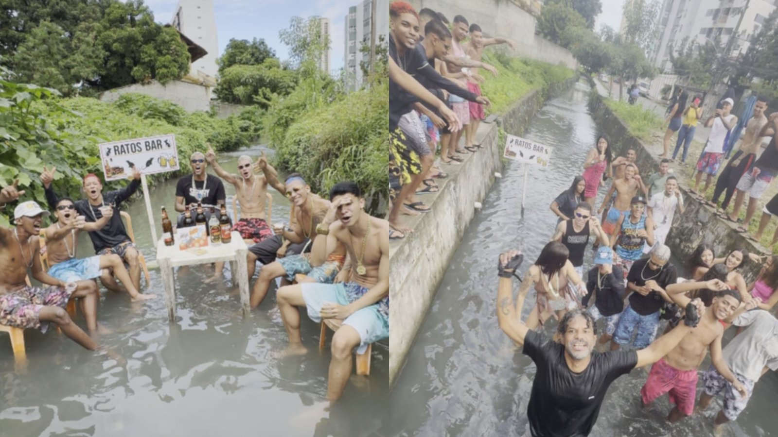 De estilo de cabelo a bar em canal de esgoto, 'cultura rato' recifense viraliza no carnaval com estética criada nas periferias