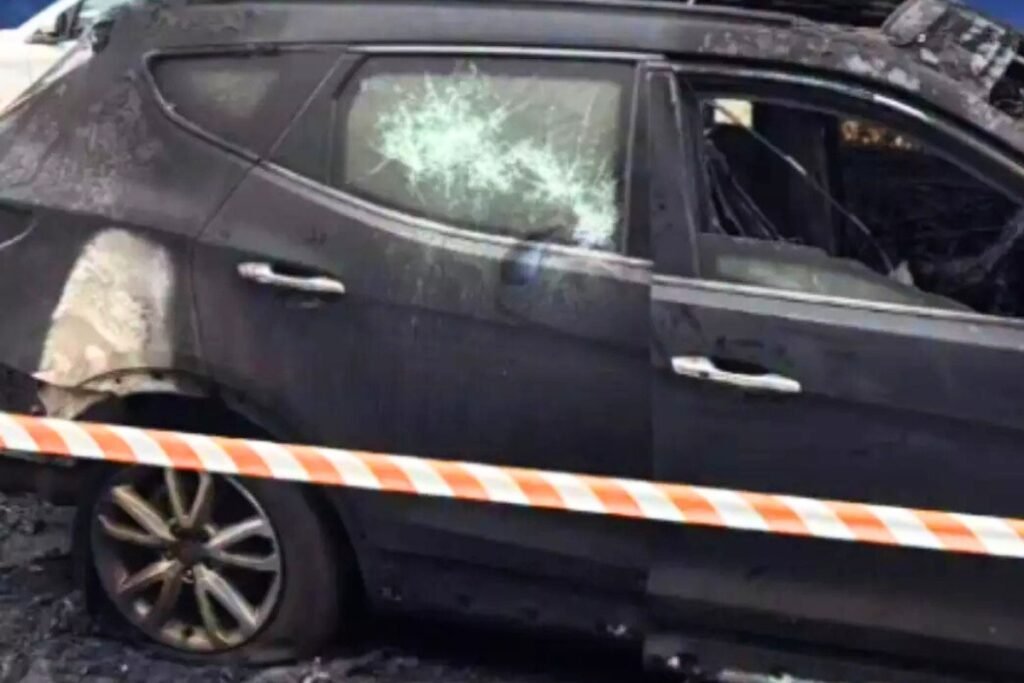 Carro dublê pega fogo em Santos e cápsulas de munição são achadas na rua; polícia investiga